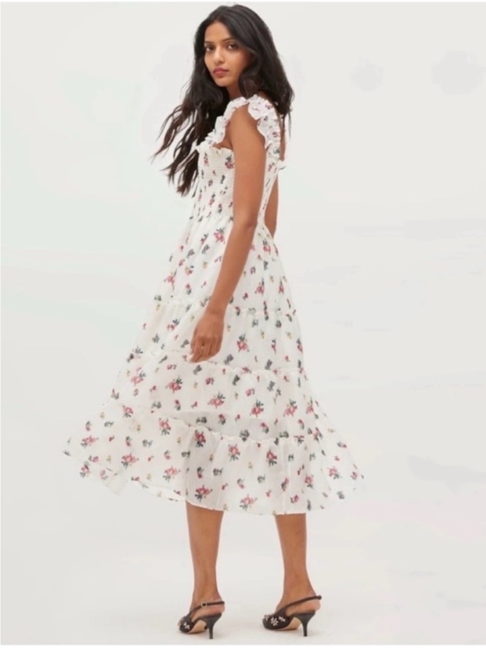 NWT Hill House Ellie Nap Dress Ivory Ikat Taffeta